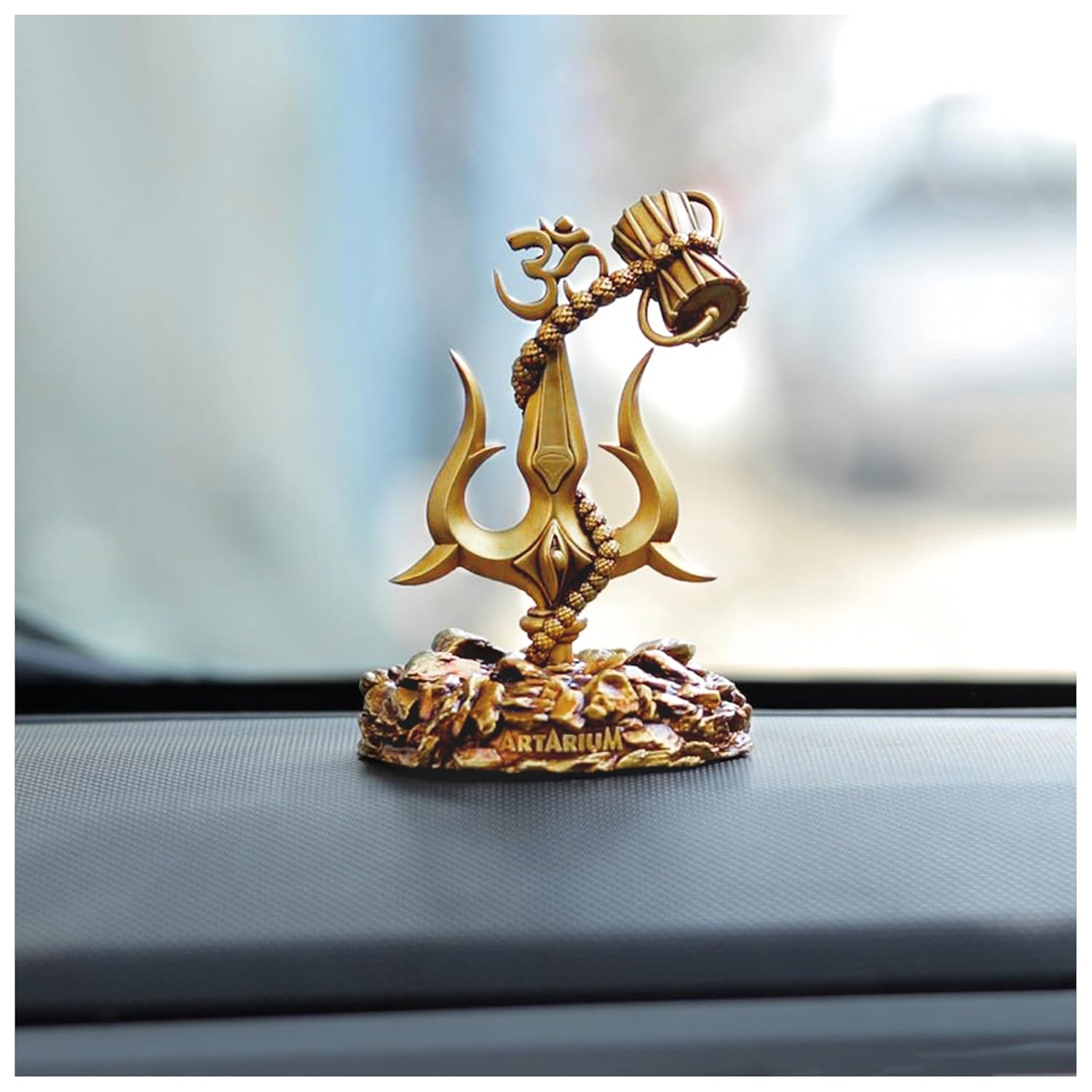 Lord Shiva Trishul With Damru Car Dashboard