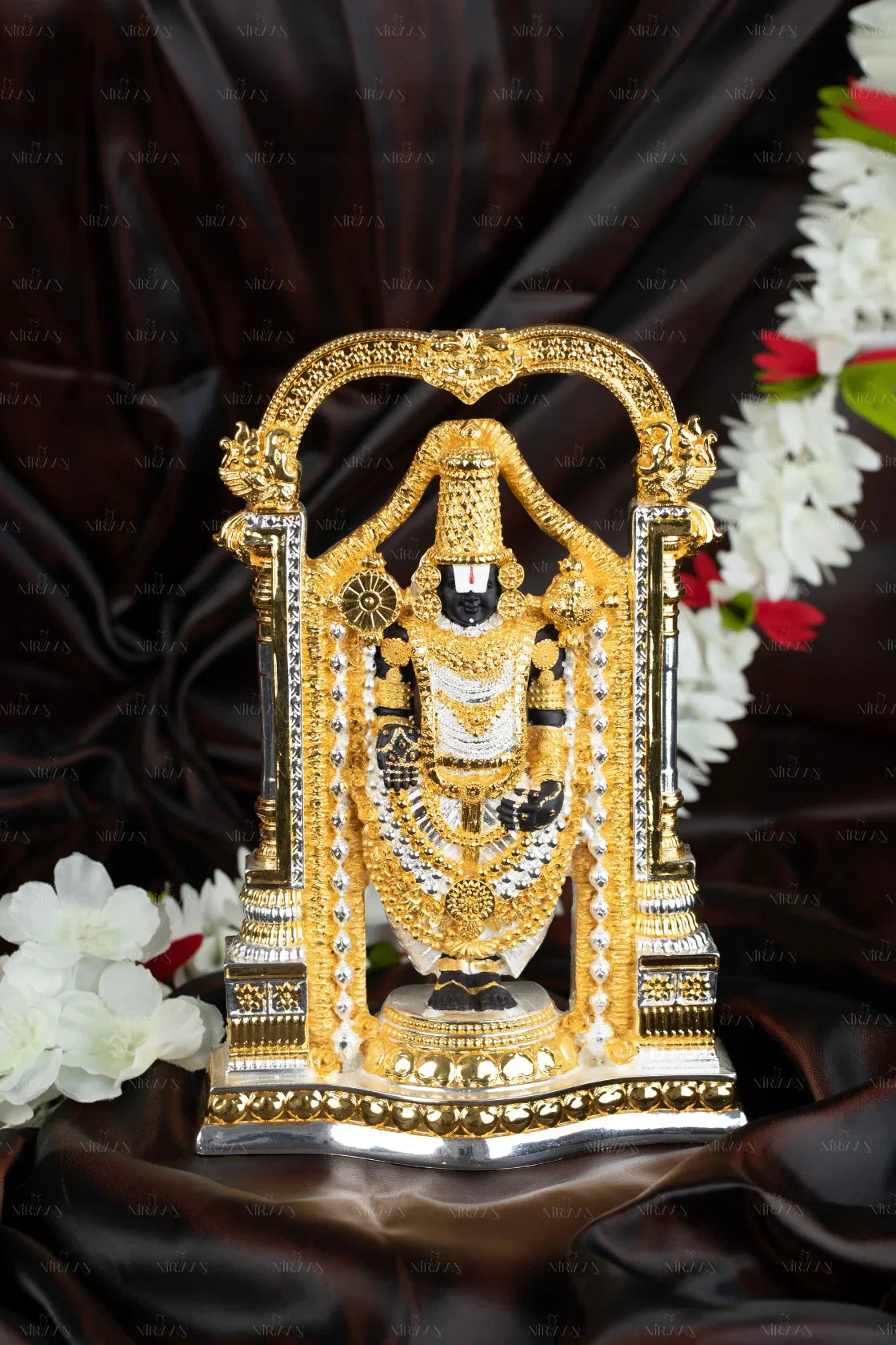 Lord Balaji (Srinivasa Mangapuram) Idol - Gold & Silver Plated