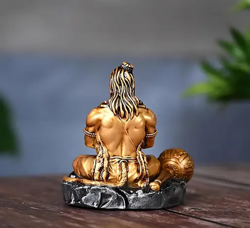 Meditation Hanuman Idol with Gada for Car Dashboard